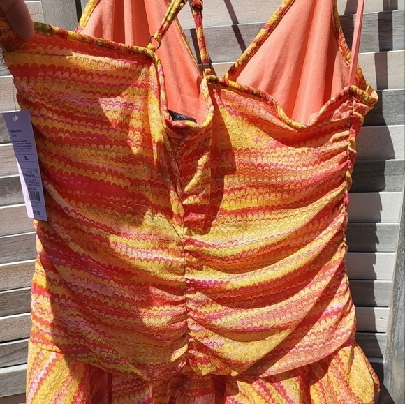 Women's Sleeveless Ruched Front Tiered Dress | Wild Fable | Large - Picture 7 of 12